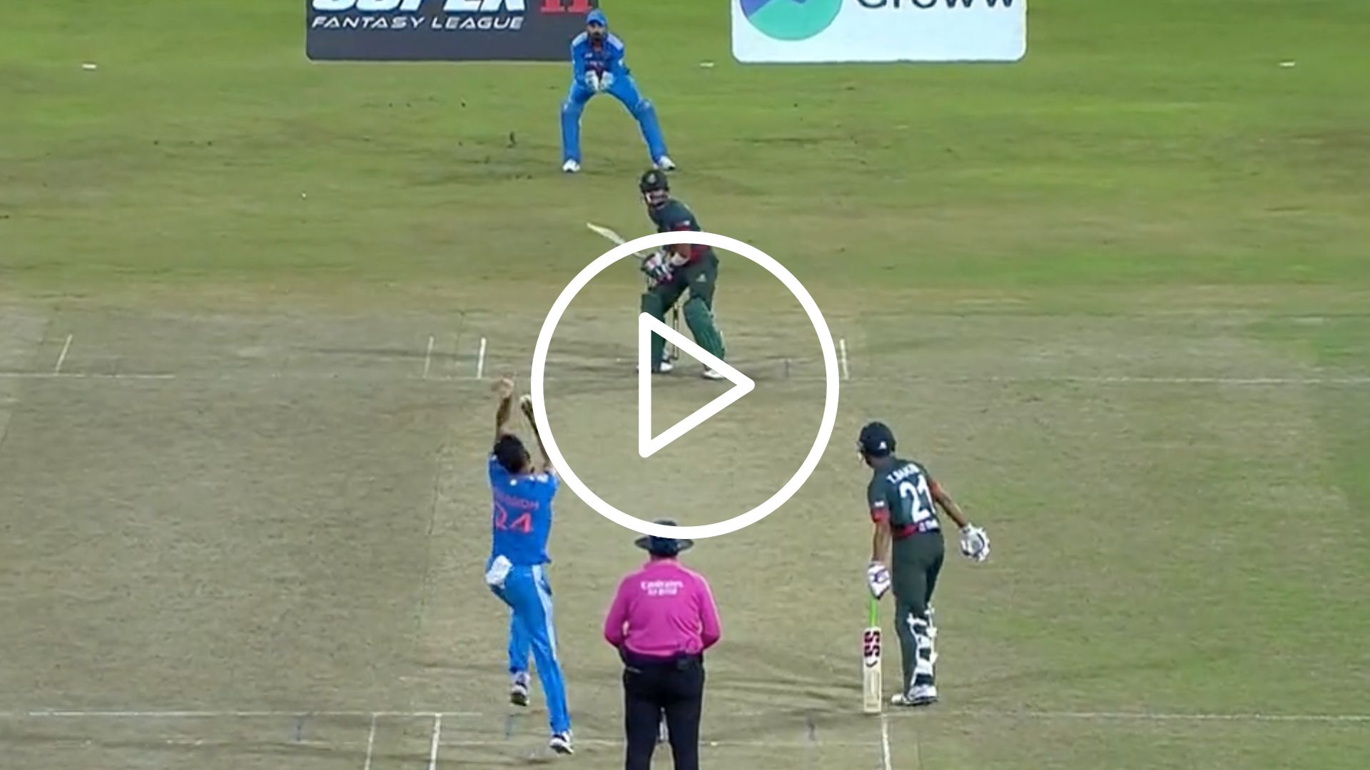 [Watch] Mahedi Hasan Slams Prasidh Krishna For Four, Gives Bangladesh Fitting Finish